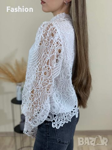 Дамска дантелена блуза!, снимка 3 - Блузи с дълъг ръкав и пуловери - 39930321