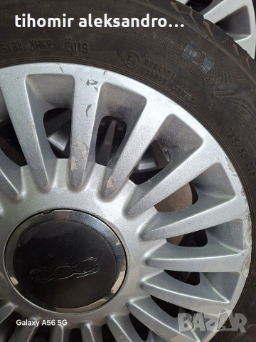 Продавам оригинални джанти комплект за Фиат 500, снимка 5 - Гуми и джанти - 53690331