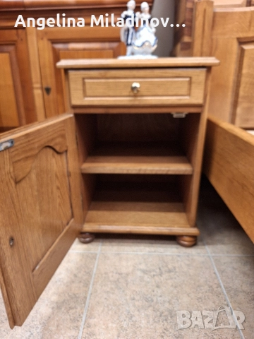 К - т спалня и две нощни шкафчета дъб масив , снимка 6 - Спални и легла - 52712318