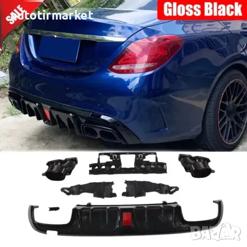 Дифузьор с накрайници brabus optik за Mercedes