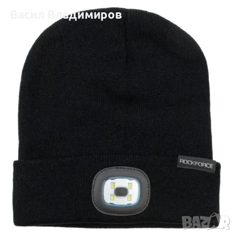 Зимна шапка с вградено LED осветление с USB зареждане , ROCKFORCE, снимка 2 - Шапки - 48539525