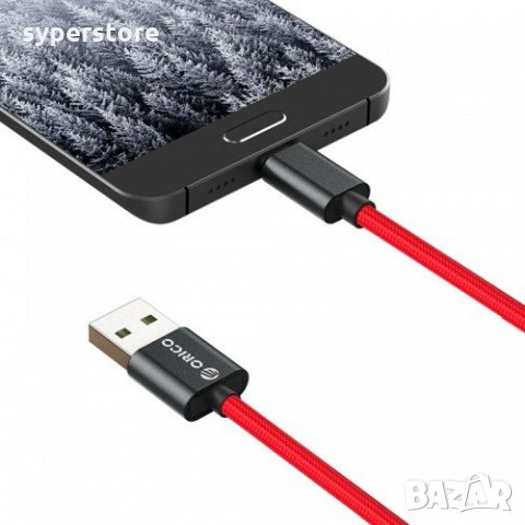 Кабел USB2.0 Мъжко - Мъжко 1m Червена оплетка Orico KAC-10-RD Cable USB - USB M/M, снимка 3 - Кабели и адаптери - 34333256