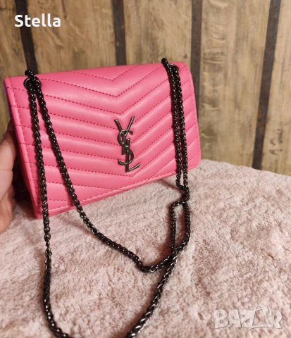 Розова чанта YSL, снимка 2 - Чанти - 44260597