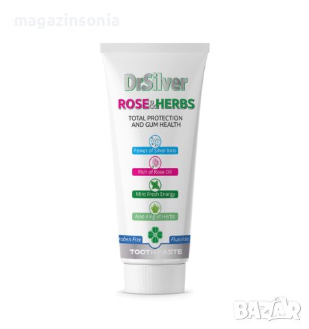 Паста за зъби Dr.Silver ROSE&HERBS/75 мл, снимка 2 - Други - 40145771