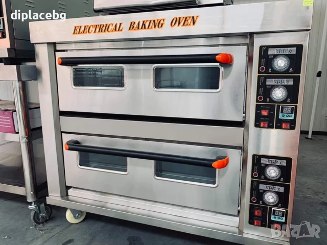 Фурна професионална За Закуски Пици и Готвене на две нива за 4 тави, снимка 3 - Обзавеждане на кухня - 51688057