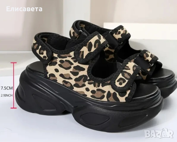 Дамски модерни сандали на платформа , снимка 1