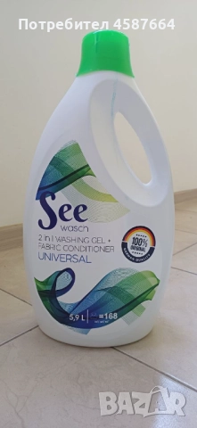 Гель + кондиционер для белья 5,9 л SEE Универсальная стирка