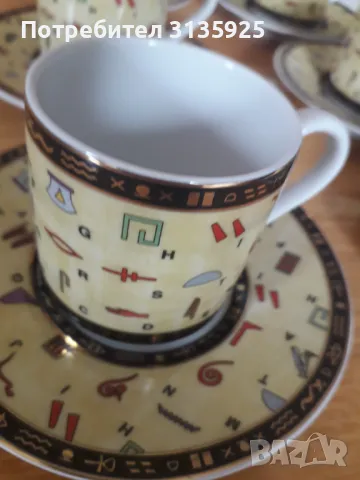 Продавам Египетски сервиз за кафе от 6 бр. чаши с чинийки , снимка 1