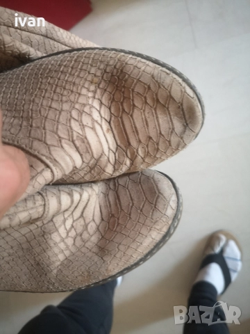 дамски елегантни ботуши змийска естествена кожа 38, снимка 10 - Дамски ботуши - 51895576