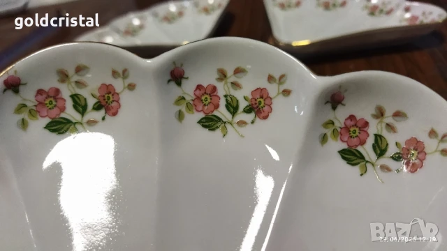 Стар български порцелан Изида чинии с лъжички , снимка 12 - Антикварни и старинни предмети - 38583169