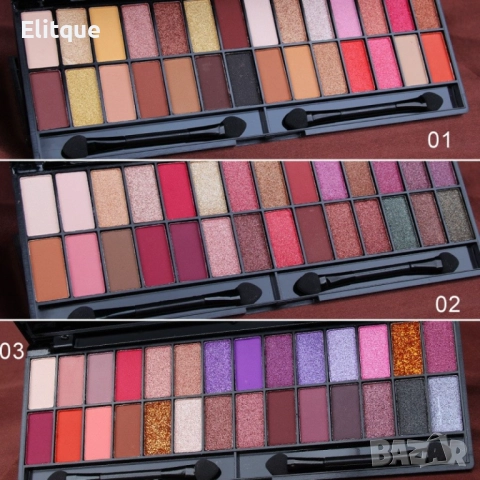 Палитра сенки за очи с 28 нюанса, 2 четки за гримиране и огледалце, снимка 5 - Други - 52832056