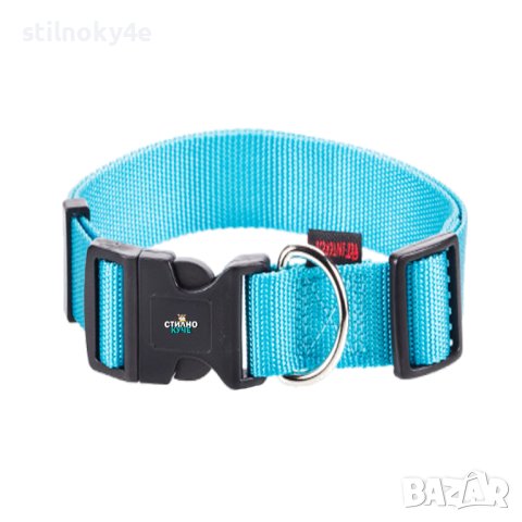 Нашийник за куче в син цвят Нашийници за кучета Кучешки зелен нашийник Кучешки сини нашийници, снимка 1
