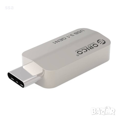 Orico адаптер Adpater OTG USB 3.1 Type C to Type A/F, Metal - CTA2-SV  - 24 месеца гаранция, снимка 4 - USB кабели - 41288843