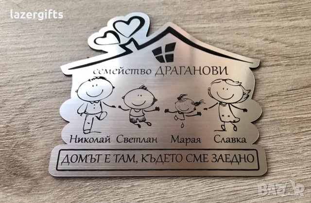 Фамилна табела за врата ТОП МОДЕЛ , снимка 3 - Декорация за дома - 27810090