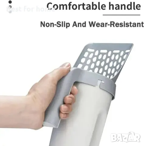 Лопатка за котешки тоалетни с държач за торбички, снимка 2 - За котки - 49468768