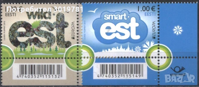Чисти марки Европа СЕПТ 2012 от Естония
