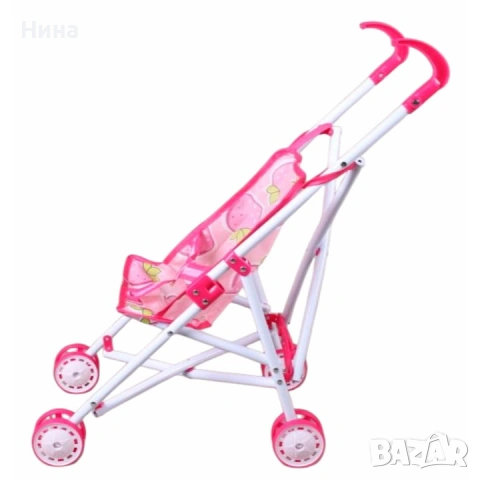 Сгъваема количка за кукла с метална конструкция и пластмасови колела., снимка 2 - Кукли - 53609168