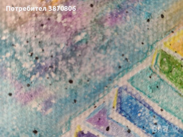 Абстрактна рисунка Невъзможна пирамида, снимка 2 - Картини - 42621675