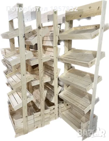 Дървени стелажи за хляб, снимка 3 - Стелажи и щандове - 48841226