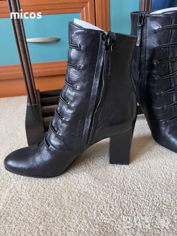 Alberto Zaga,естествена кожа отвън и отвътре изцяло,италиански 100%оригинал боти, снимка 3 - Дамски боти - 52722905