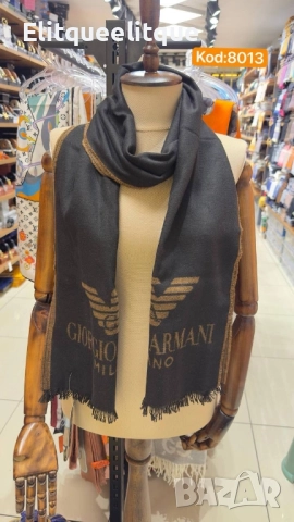 кашмирен шал emporio armani , снимка 3 - Шалове - 52415826