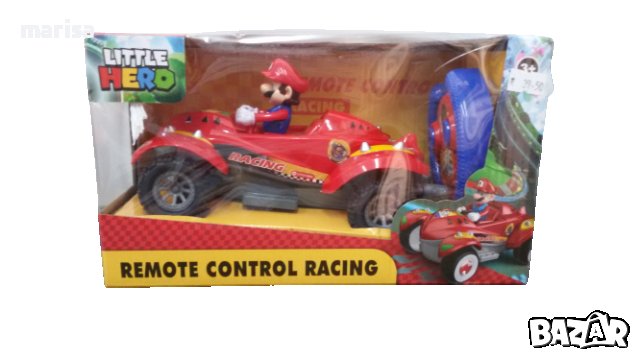 Кола с дистанционно Супер Марио, кола с пълен радиоконтрол Super Mario, с акумулаторна батерия -3953