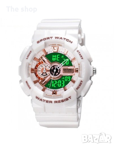 Бял/розов унисекс спортен часовник - Ota (005)