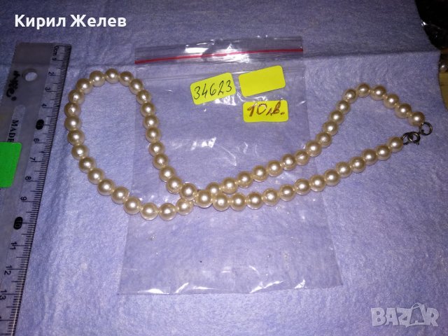 ПЕРЛЕНО ВИНТИДЖ СТИЛ НЕЖНО КОЛИЕ ГЕРДАН ОГЪРЛИЦА 34623, снимка 2 - Колиета, медальони, синджири - 39140192