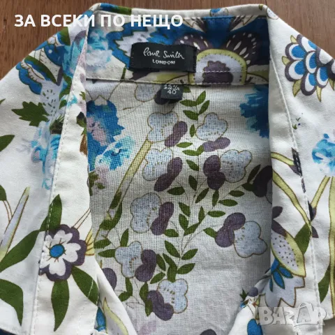 МЪЖКИ РИЗИ, ХАВАЙКИ С КЪС РЪКАВ -  PAUL SMITH LONDON, снимка 3 - Ризи - 50427503