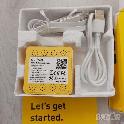 Професионален джобен VPN рутер GL.iNet GL-MT300N-V2 (Mango) | OpenWrt, снимка 2 - Рутери - 53605532