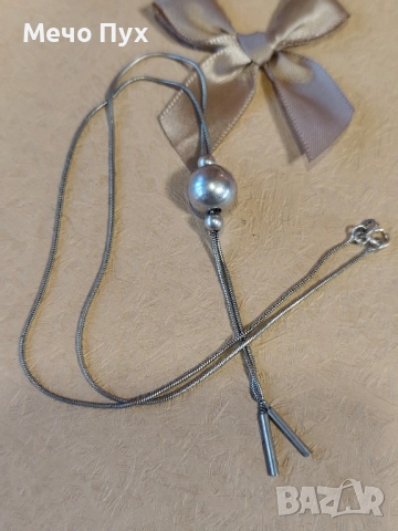 Сребърно колие (361), снимка 5 - Колиета, медальони, синджири - 52503837