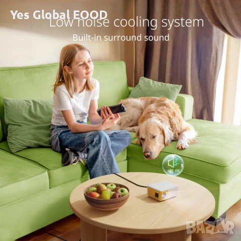 Yoton Mini Portable Projector - Supports Full HD 1080P, Y3, снимка 3 - Плейъри, домашно кино, прожектори - 53628080