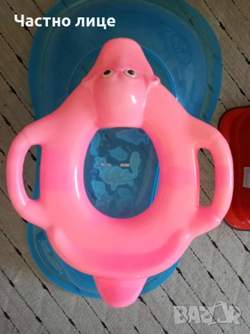 Лот - Бебешко корито, стълбичка, преходник за тоалетна, гумени и плюшени играчки, глицеринов сапун, снимка 7 - За банята - 51630684