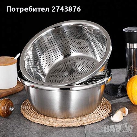 КОМПЛЕКТ КУПА С ЦЕДКА 2В1,ИНОКС,РАЗМЕР-24СМ ,ИНДУКЦИЯ, снимка 6 - Съдове за готвене - 40507209