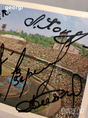 картичка с футболни автографи на Динамо Киев от 80-те , снимка 4 - Колекции - 48291502