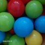 Пластмасови топки за игра, 6 см, 50 бр. смесени в 6 цвята