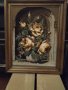 Страхотен гоблен рози масивна дървена рамка , снимка 1
