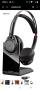 Plantronics Voyager Focus UC B825 Bluetooth стерео слушалки със зареждаща станция, с USB-A BT, , снимка 1