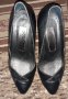 Елегантни черни италиански обувки с ток, снимка 2