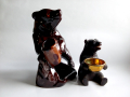 КЕРАМИЧЕН ПЕПЕЛНИК МЕЧКА и Шварцвалдска скулптура, седнала дървена мечка, снимка 11