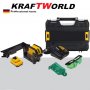 Лазерен Нивелир 3Д D Самонивелиращ с зелен лазер три точков KraftWorld , снимка 7