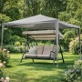 Просторна градинска шатра - стабилна конструкция и водоустойчива рамка, снимка 4