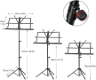 Поставка за ноти Martisan/Преносима сгъваема стойка за музика Супер здрав статив, снимка 2