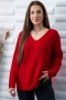 Едноцветен дамски пуловер с V-образно деколте 9431, снимка 10