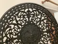 Ажурна стенна чиния произведено в Германия 1970 години чугун диаметър 21 см отличен състояние, снимка 3