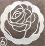 Цъфнала роза цвете цвете боя стенсил шаблон за спрей за торта украса Scrapbooking, снимка 1 - Други - 42082398