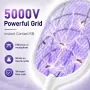 Акумулаторна електрическа мухоловка 5000V с UV светлина – 2 бр., снимка 2