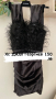 Луксозна официална абитуриентска парти бална коктейна черна рокля пера дизайнерска Дидо Георгиев , снимка 5