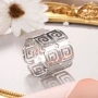 Метални пръстени за салфетки Silver / Gold с класически гръцки мотив, снимка 4