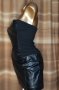 М Кожена черна къса  рокля , снимка 4